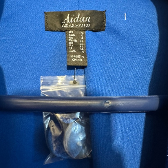 NWT Aidan Mattox Tuxedo Velvet Dress - size 0 - Picture 8 of 9